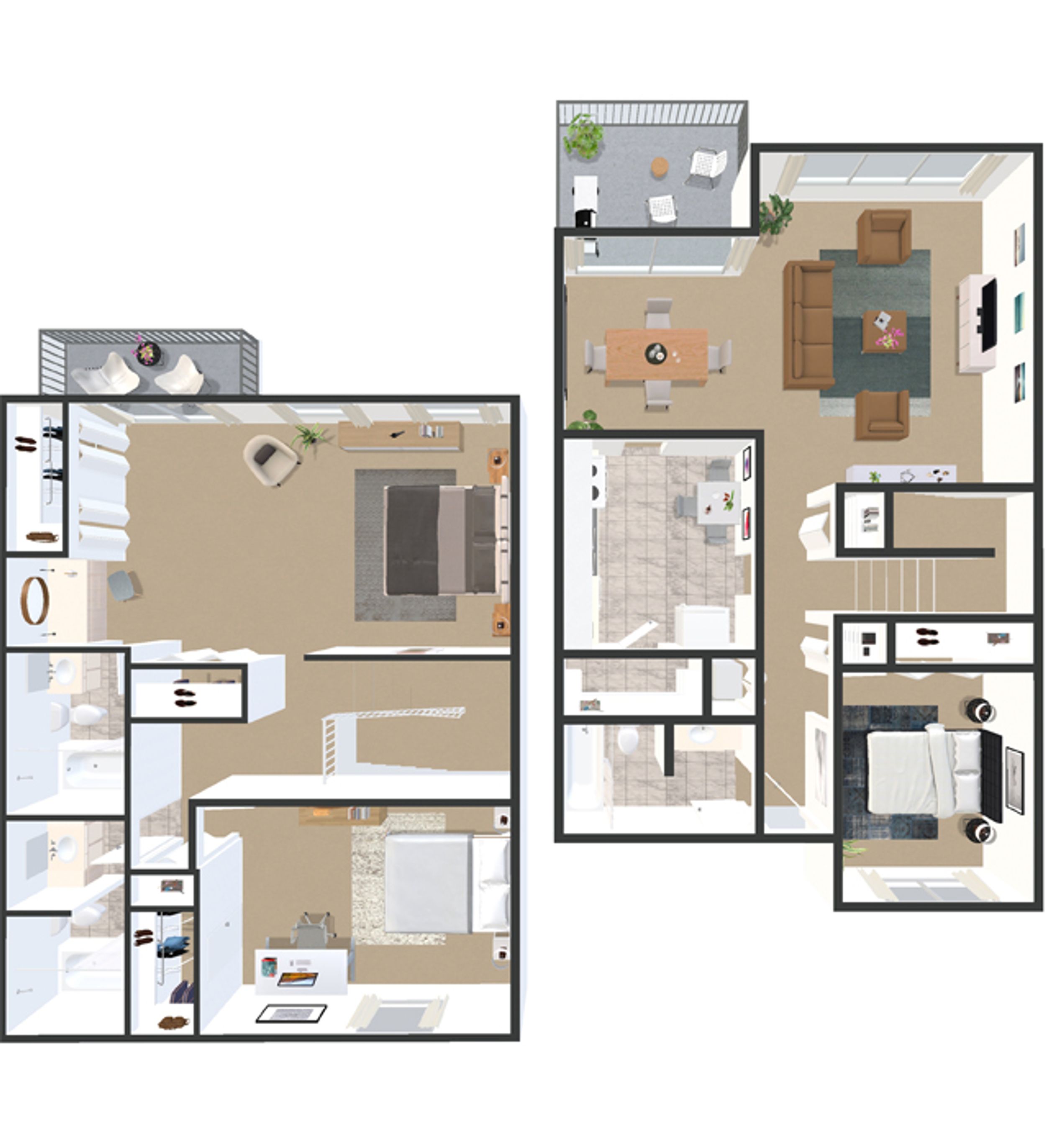 3bd 3ba TH	 floorplan